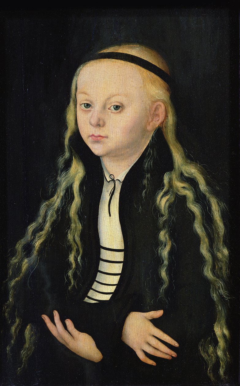 Portræt af en ung pige, muligvis Magdalena Luther (1529-42) af Lucas Cranach the Elder