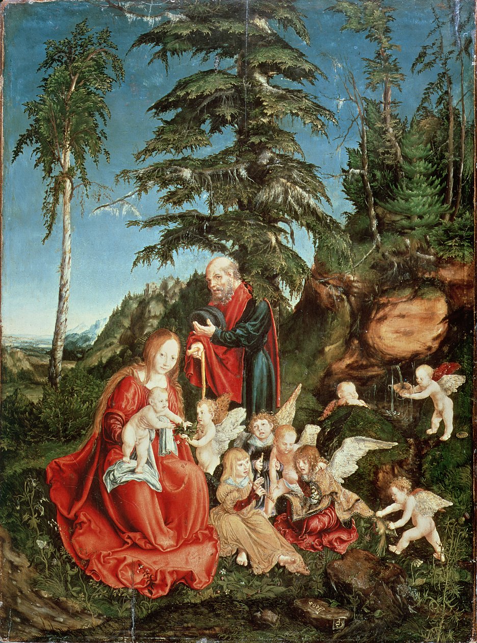 Hvil på flugten til Egypten, 1504 af Lucas Cranach the Elder