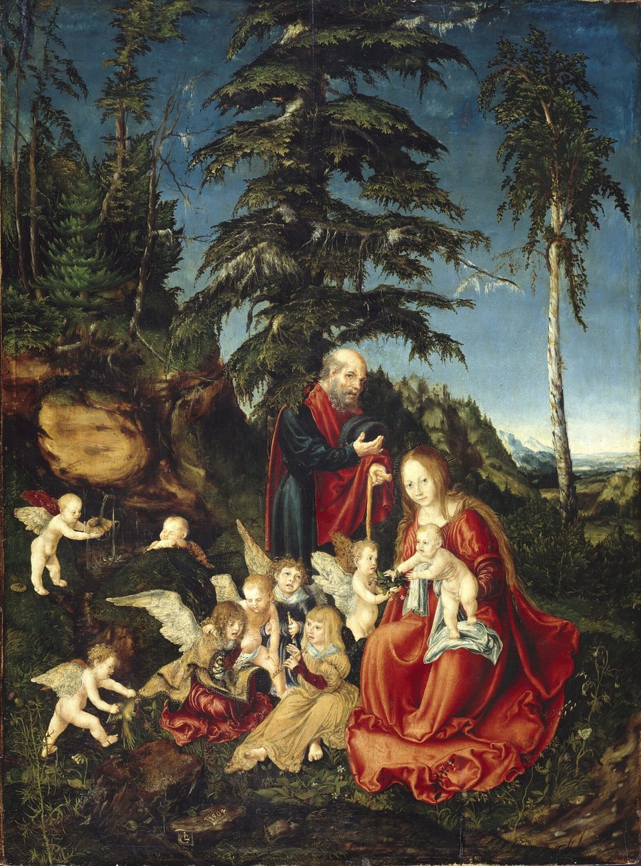 Resten på flyvningen til Egypten af Lucas Cranach the Elder