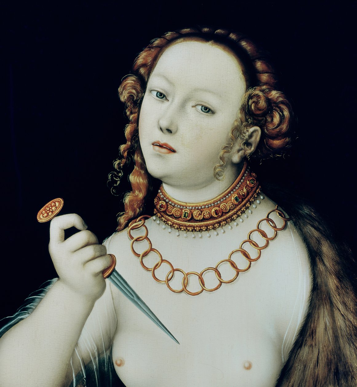 The Suicide of Lucretia, 1538 (detalje af 180495) af Lucas Cranach the Elder