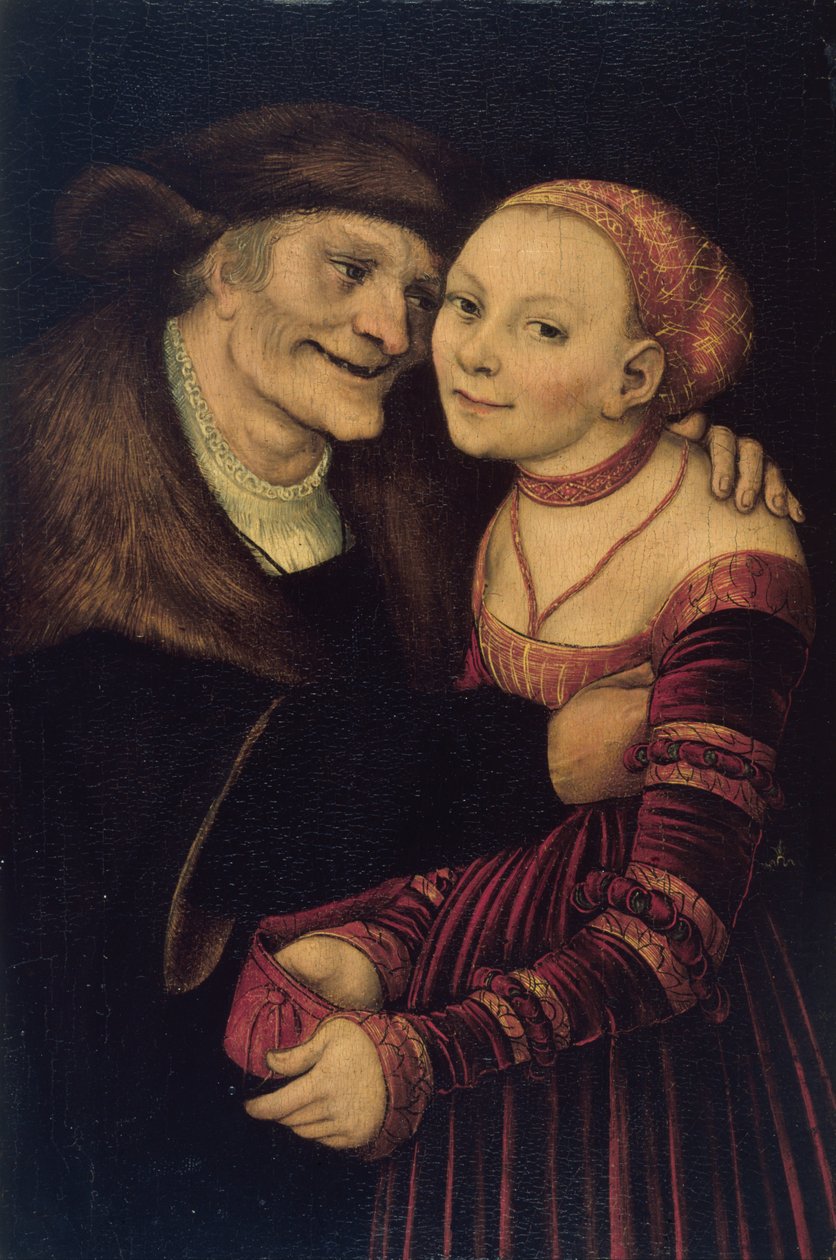 Det dårligt matchede par af Lucas Cranach the Elder