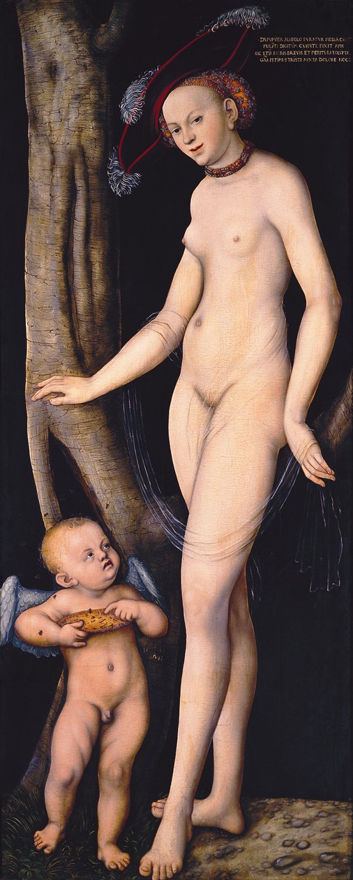 Venus og Amor af Lucas Cranach the Elder