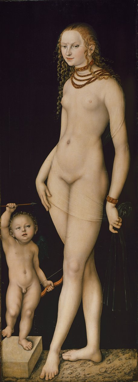 Venus og Amor af Lucas Cranach the Elder