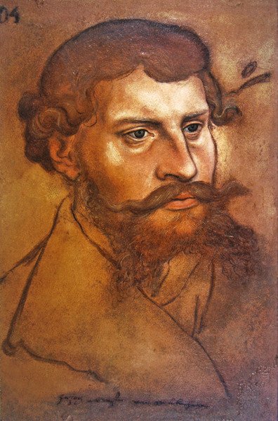 Ernest I, hertug af Brunswick-Lueneburg (kridt & wc) af Lucas Cranach the Elder
