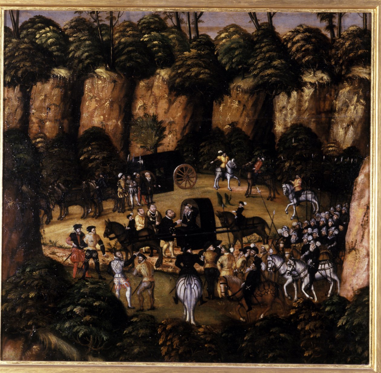 John Frederik the Magnanimous and King Charles V, 1552 af Lucas Cranach the Elder