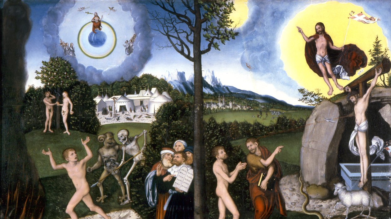 Fortabelse og Frelse 1529 af Lucas Cranach the Elder