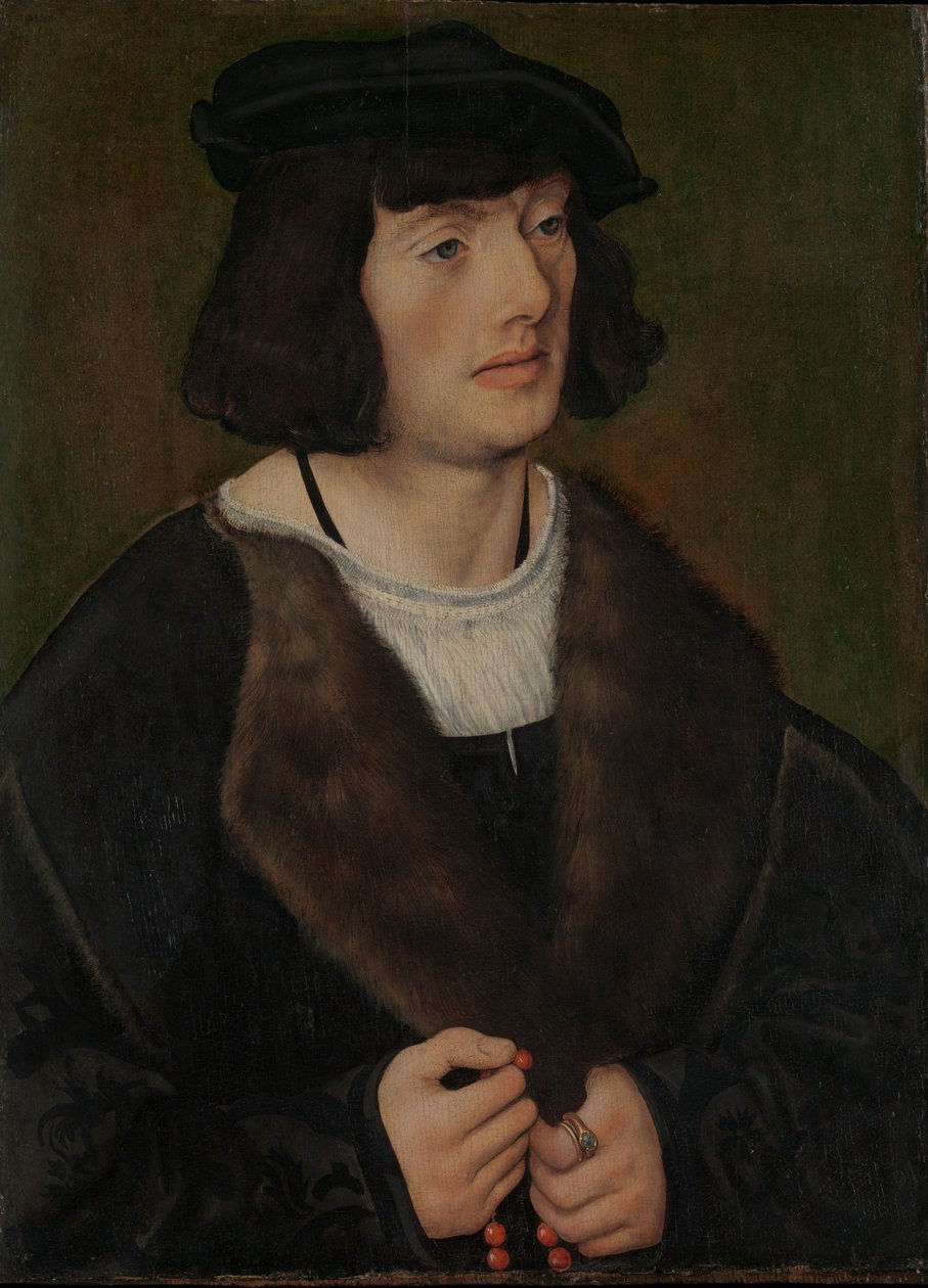 Portræt af en mand med rosenkrans, ca. 1508 af Lucas Cranach the Elder