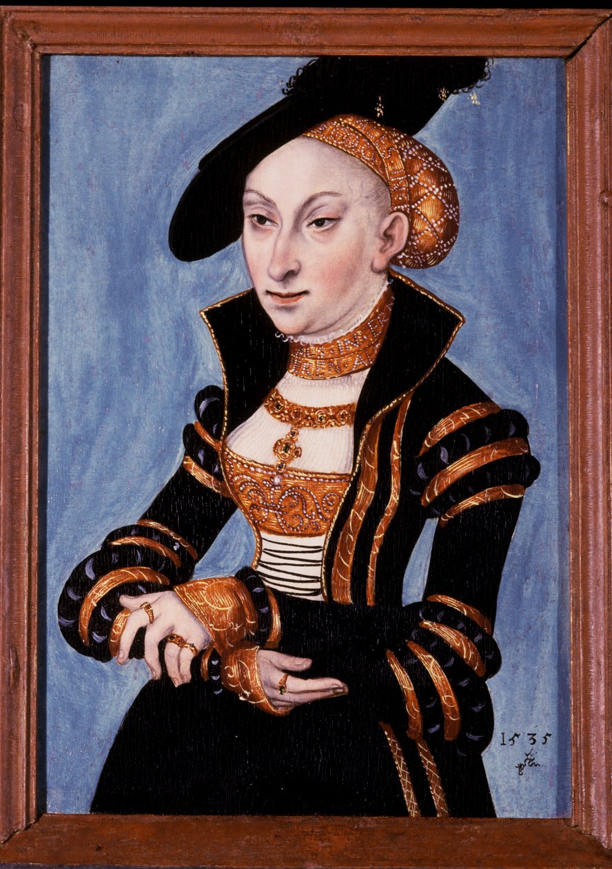Sibylle, kurfyrsteprinsesse af Sachsen, 1535 af Lucas Cranach the Elder