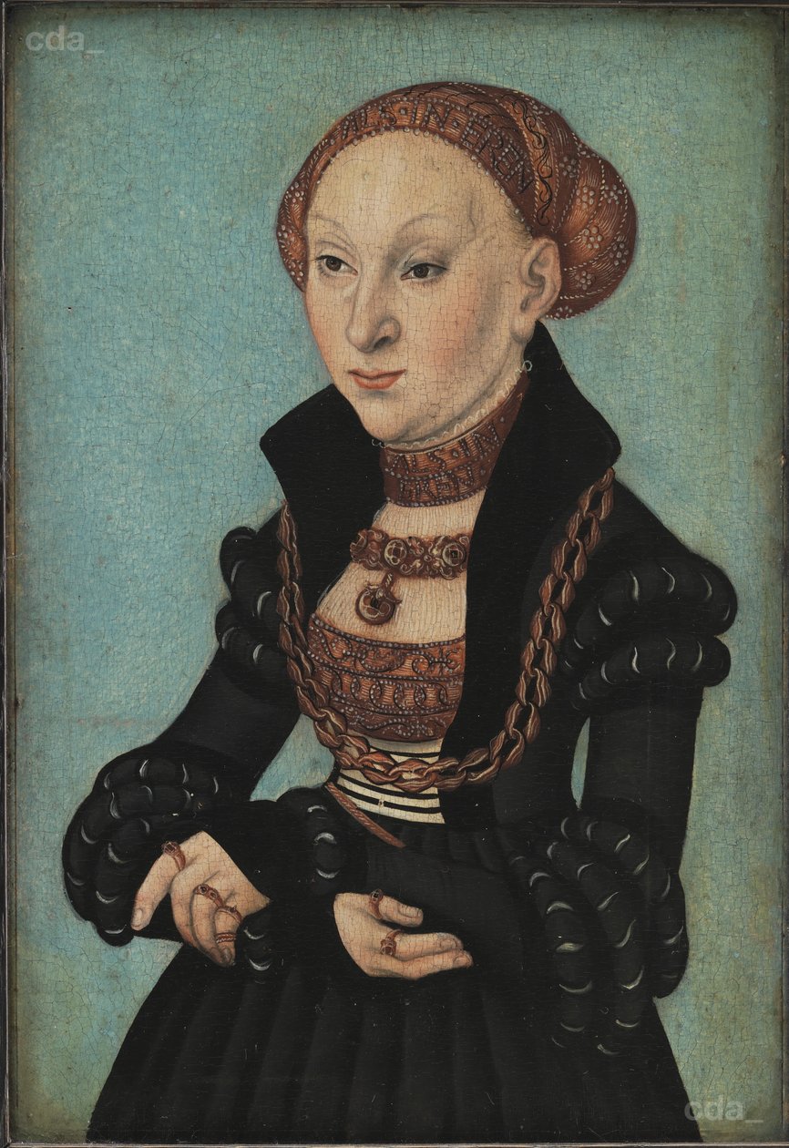 Portræt af kurfyrstinde Sibylle af Sachsen af Lucas Cranach the Elder