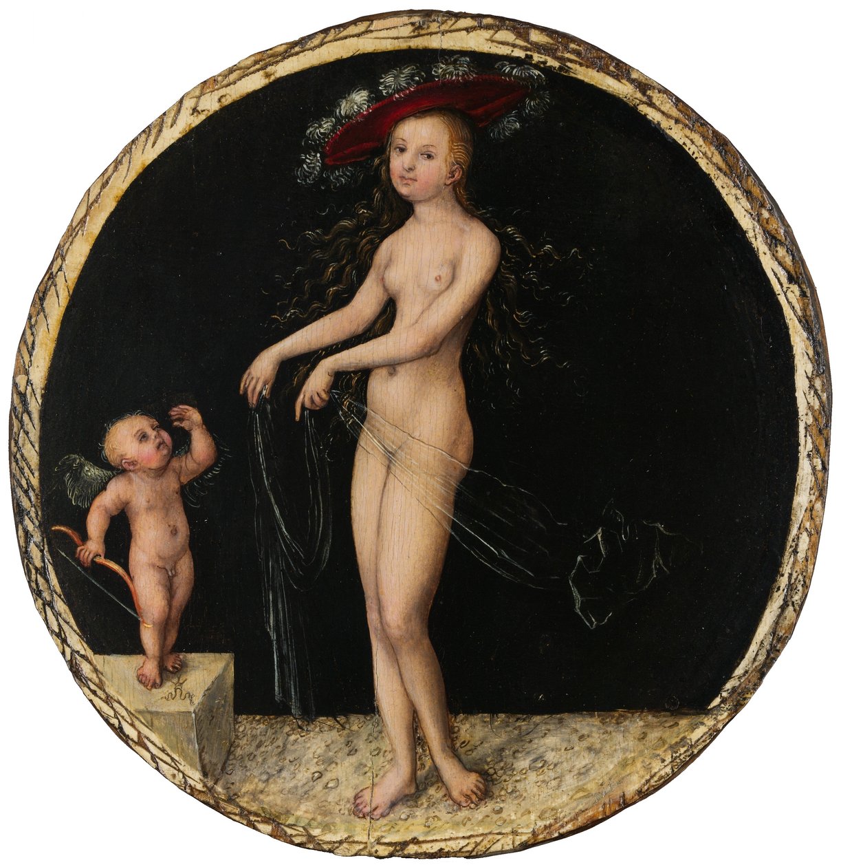 Venus og Amor af Lucas Cranach the Elder