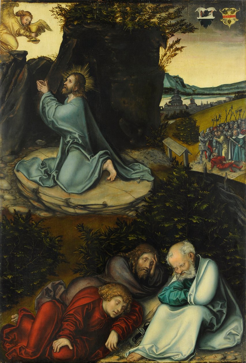 Getsemane -haven / Kristus på Oliebjerget af Lucas Cranach the Elder