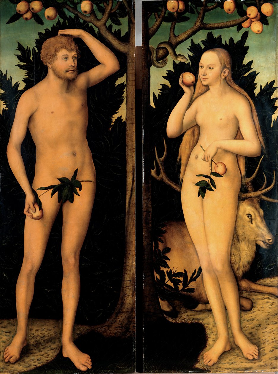 Adam og Eva af Lucas Cranach the Younger