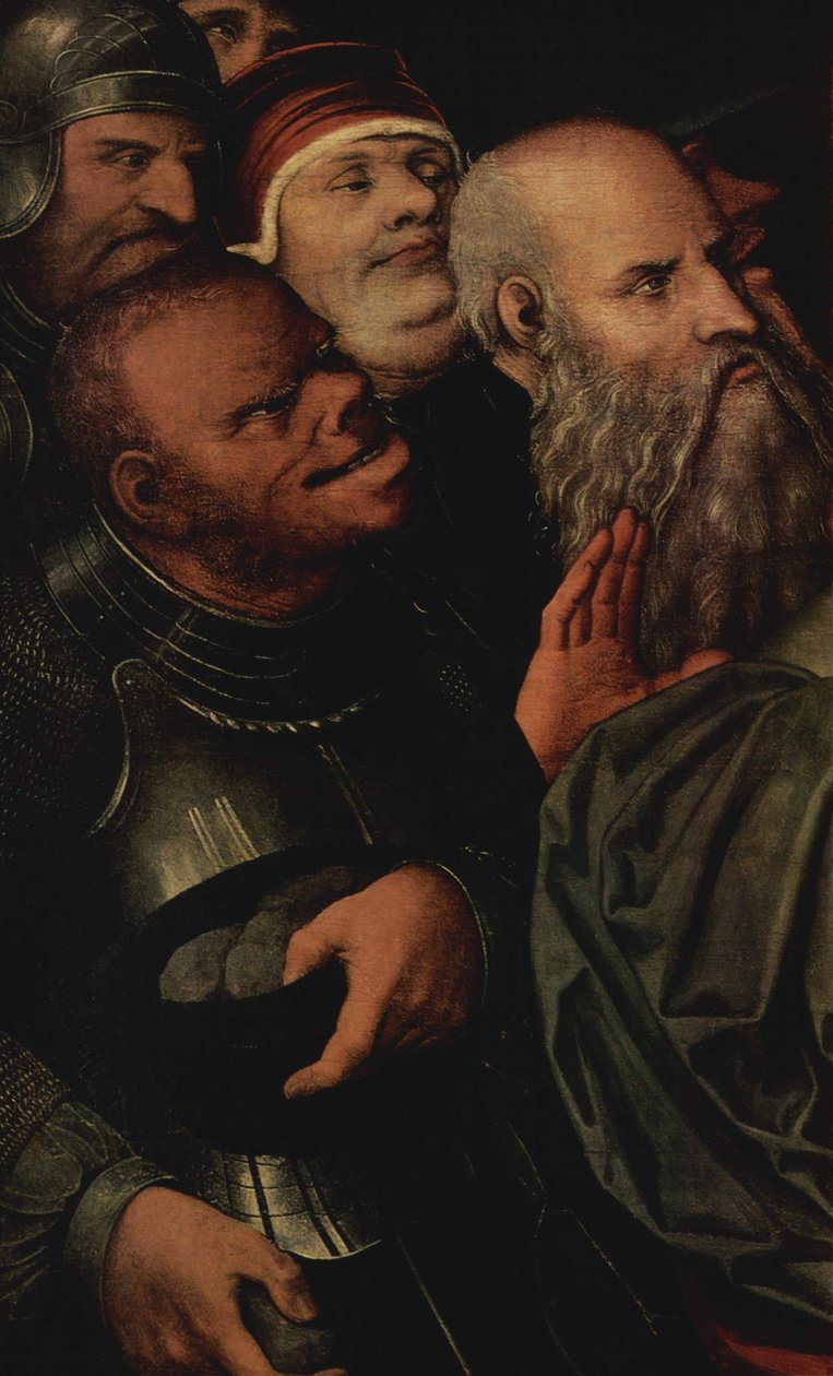Kristus og utroskabsdetaljen af Lucas Cranach the Younger