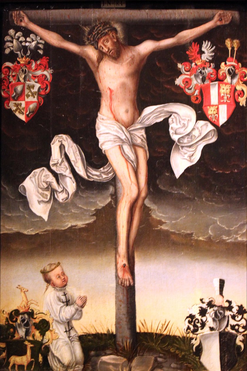 Epitaf af et barn i et ligklæde af Lucas Cranach the Younger