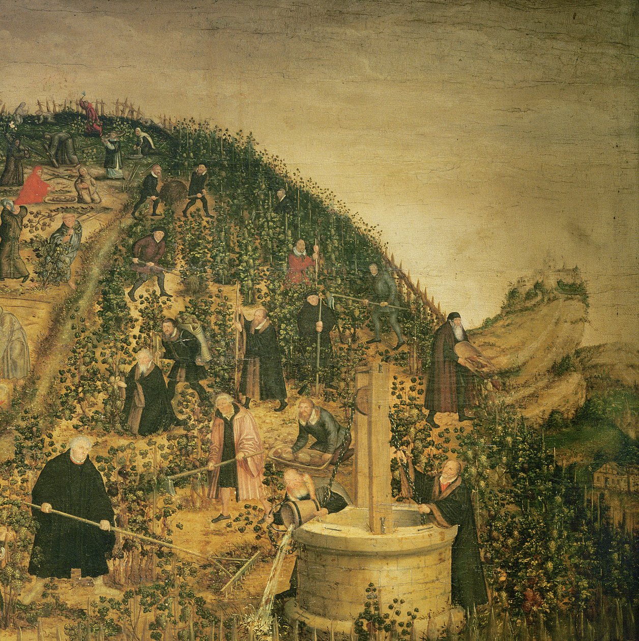 Herrens vingård, 1569 (detalje af 330498) af Lucas Cranach the Younger