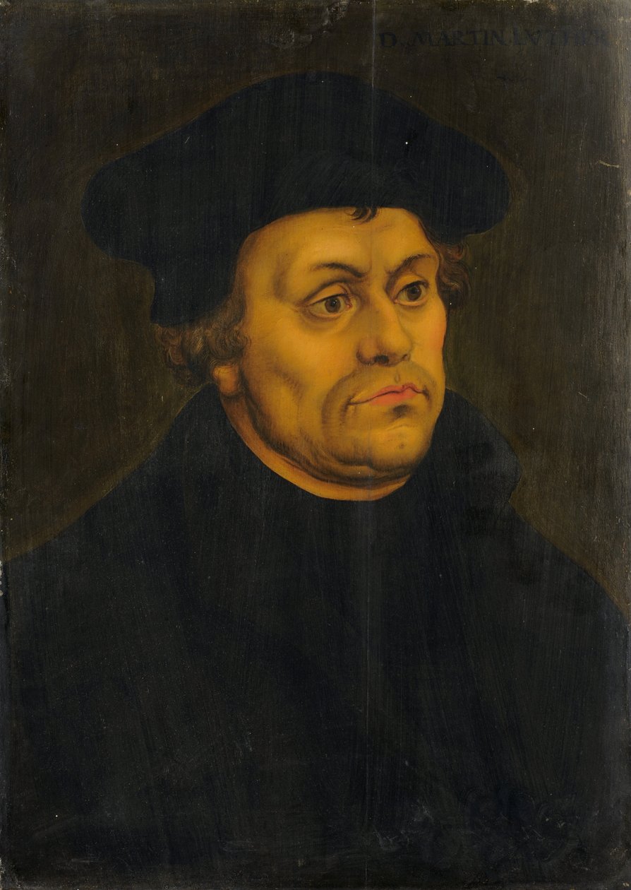 Portræt af Martin Luther af Lucas Cranach the Elder