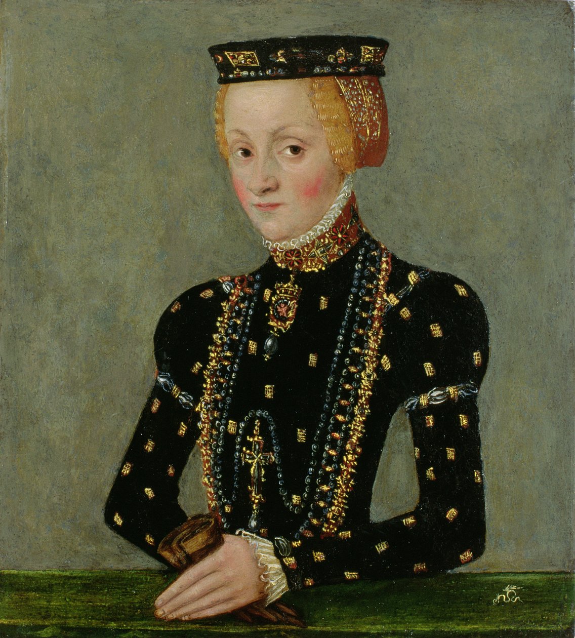 Katarzyna Jagiellonka af Polen, ca. 1553-56 (olie på kobber) af Lucas Cranach the Younger