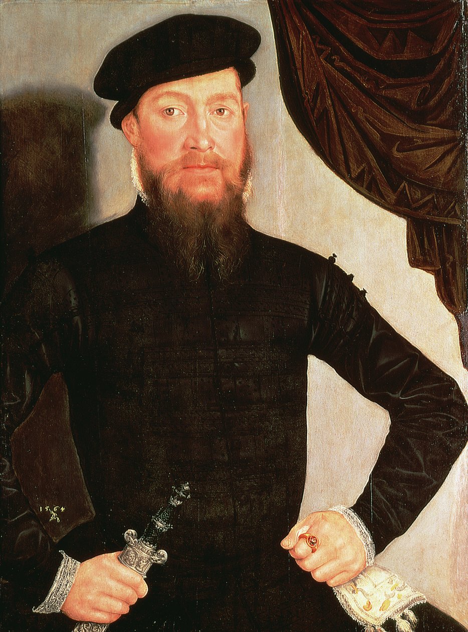 Portræt af en mand, 1564 (panel) af Lucas the Younger Cranach