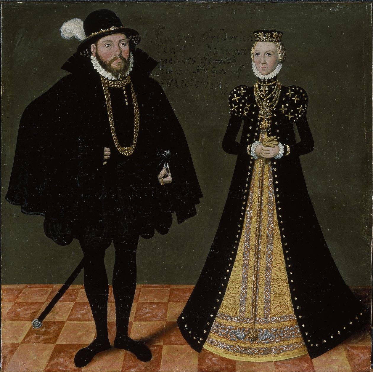 Uidentificeret tysk kongepar, ca. 1580-1600 af Lucas the Younger Cranach