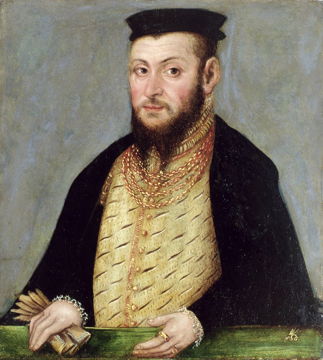 Zygmunt II August (1520-72) konge af Polen, ca. 1553-56 (olie på kobber) (se også 113186) af Lucas Cranach the Younger