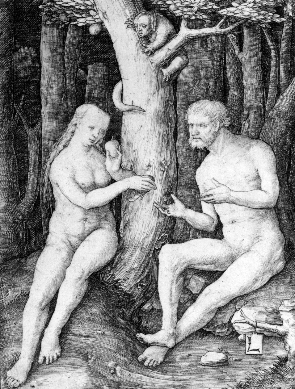 Adam og Eva, ca. 1506 af Lucas van Leyden