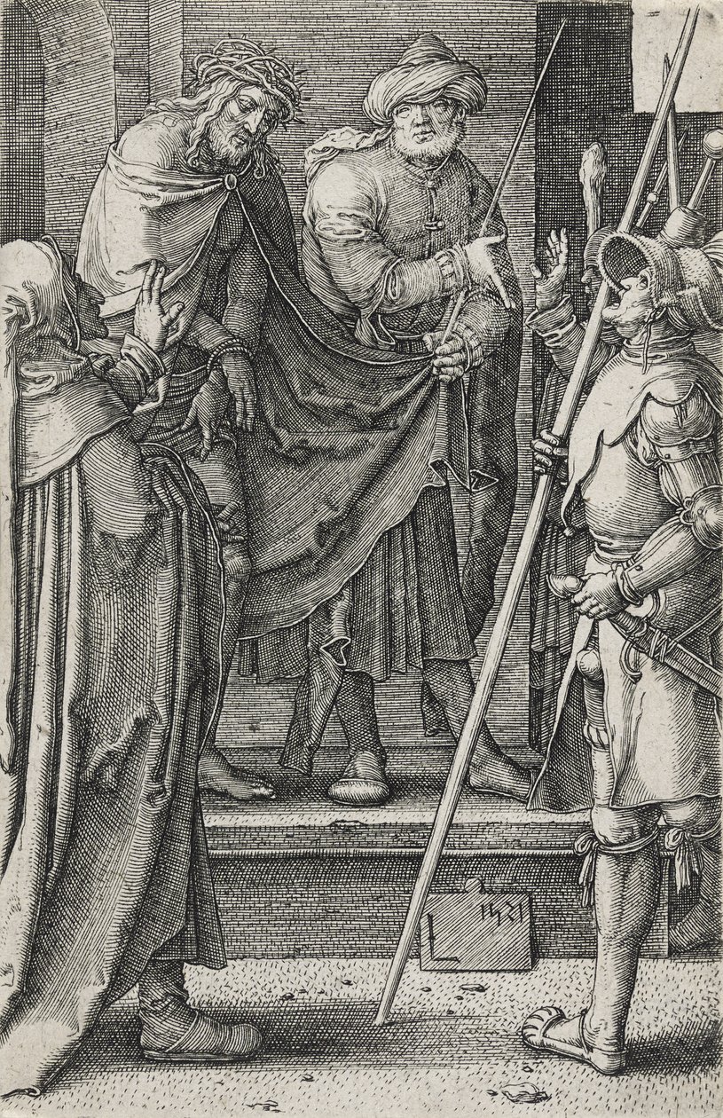 Ecce Homo, 1521 (gravering på lagt papir) af Lucas van Leyden