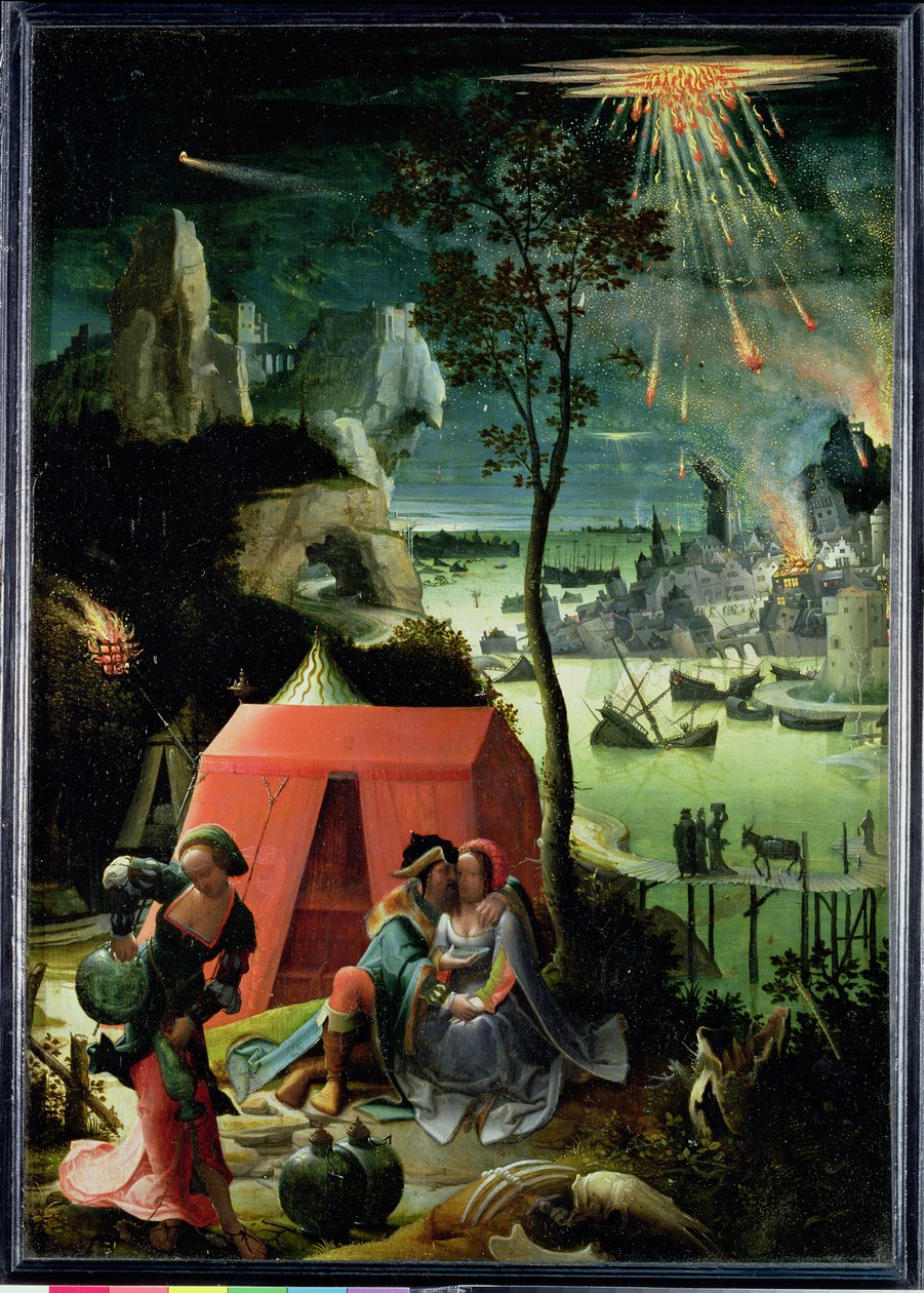 Lot og hans døtre af Lucas van Leyden