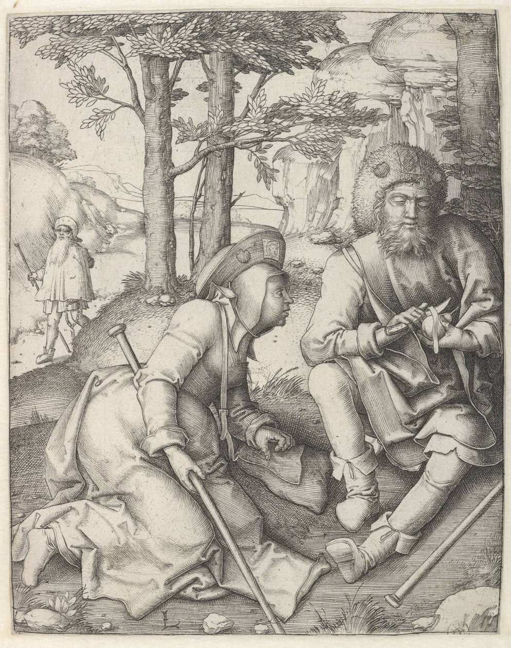 Hvilende pilgrimme af Lucas van Leyden