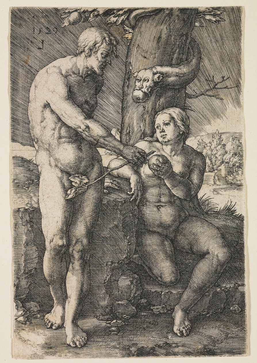 Menneskets fald, 1529 af Lucas van Leyden