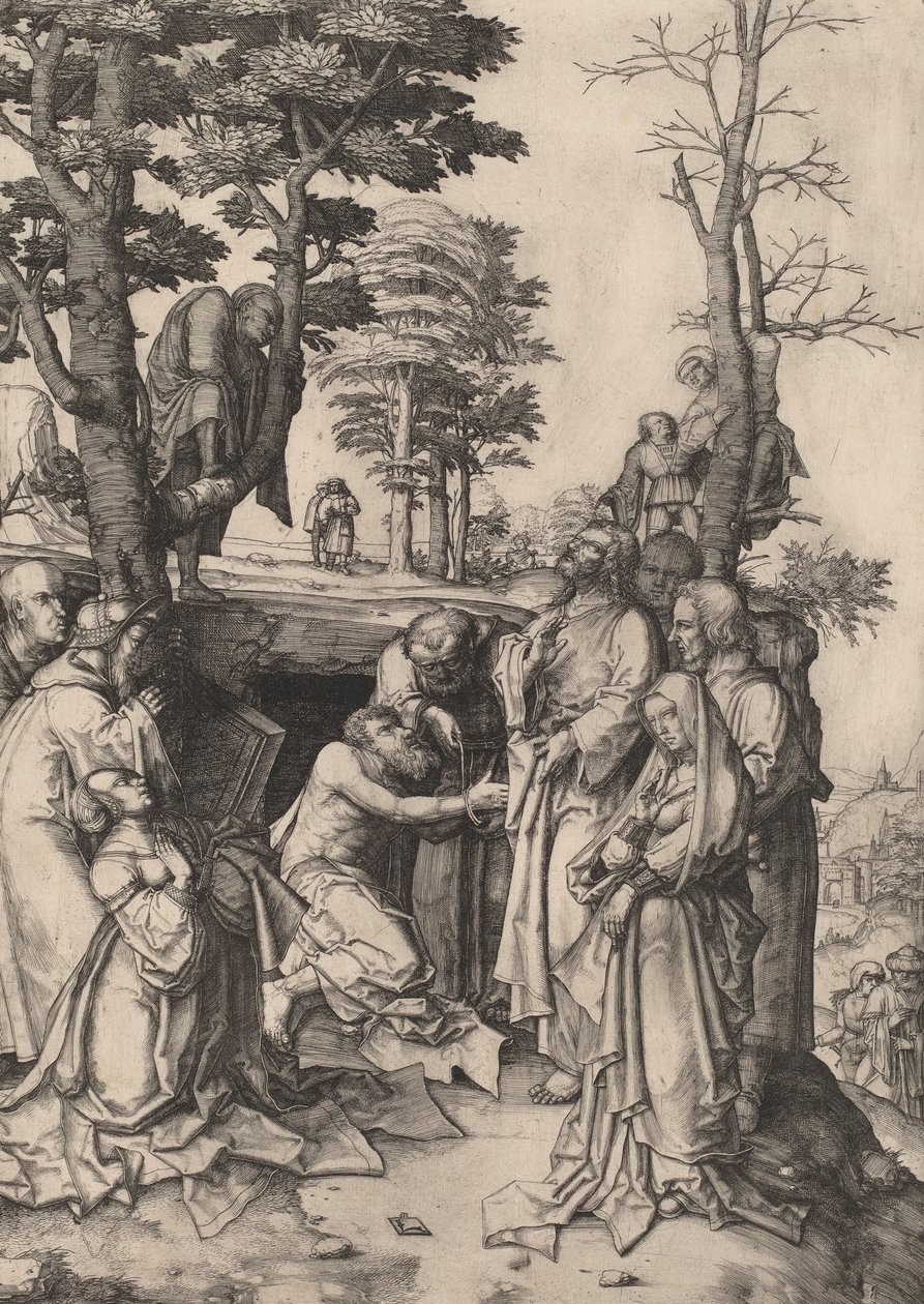 Opstandelsen af Lazarus af Lucas van Leyden