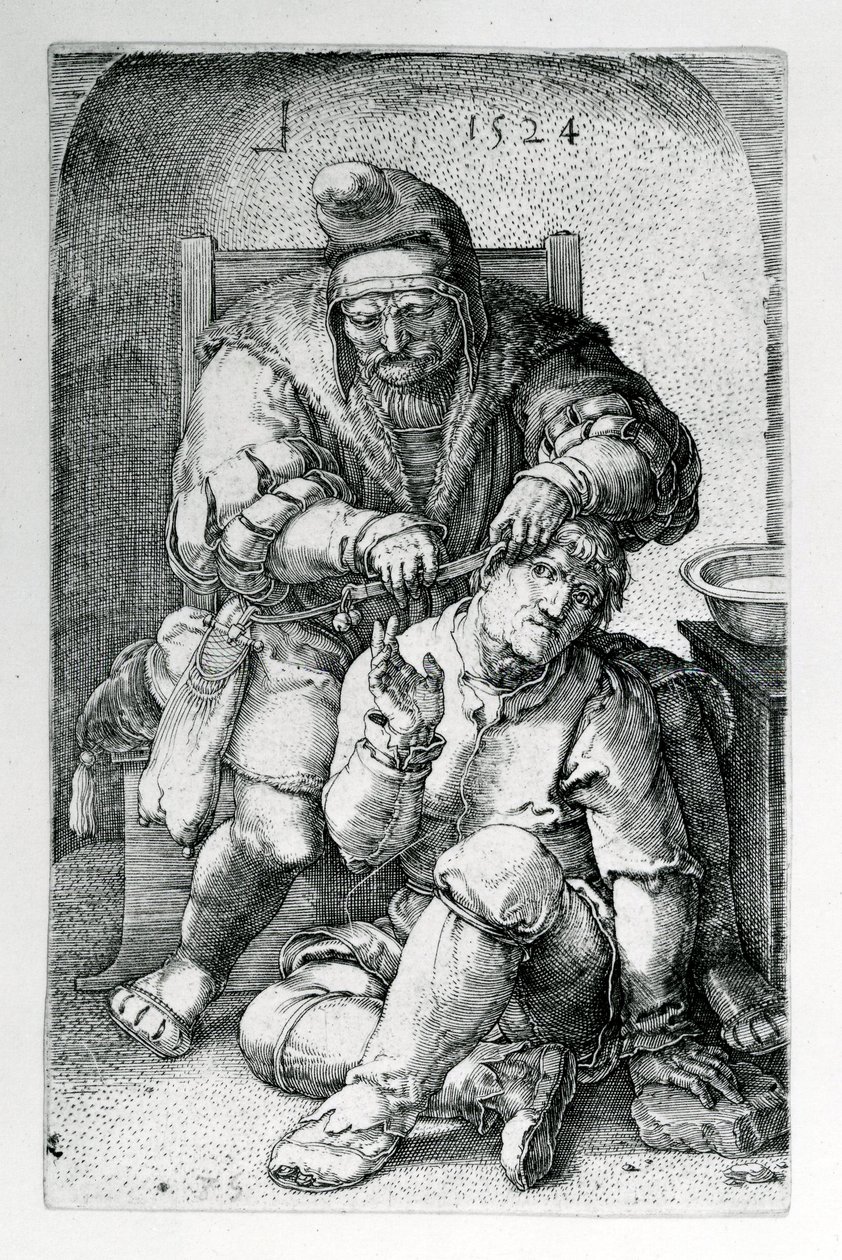 Kirurgen, 1524 af Lucas van Leyden