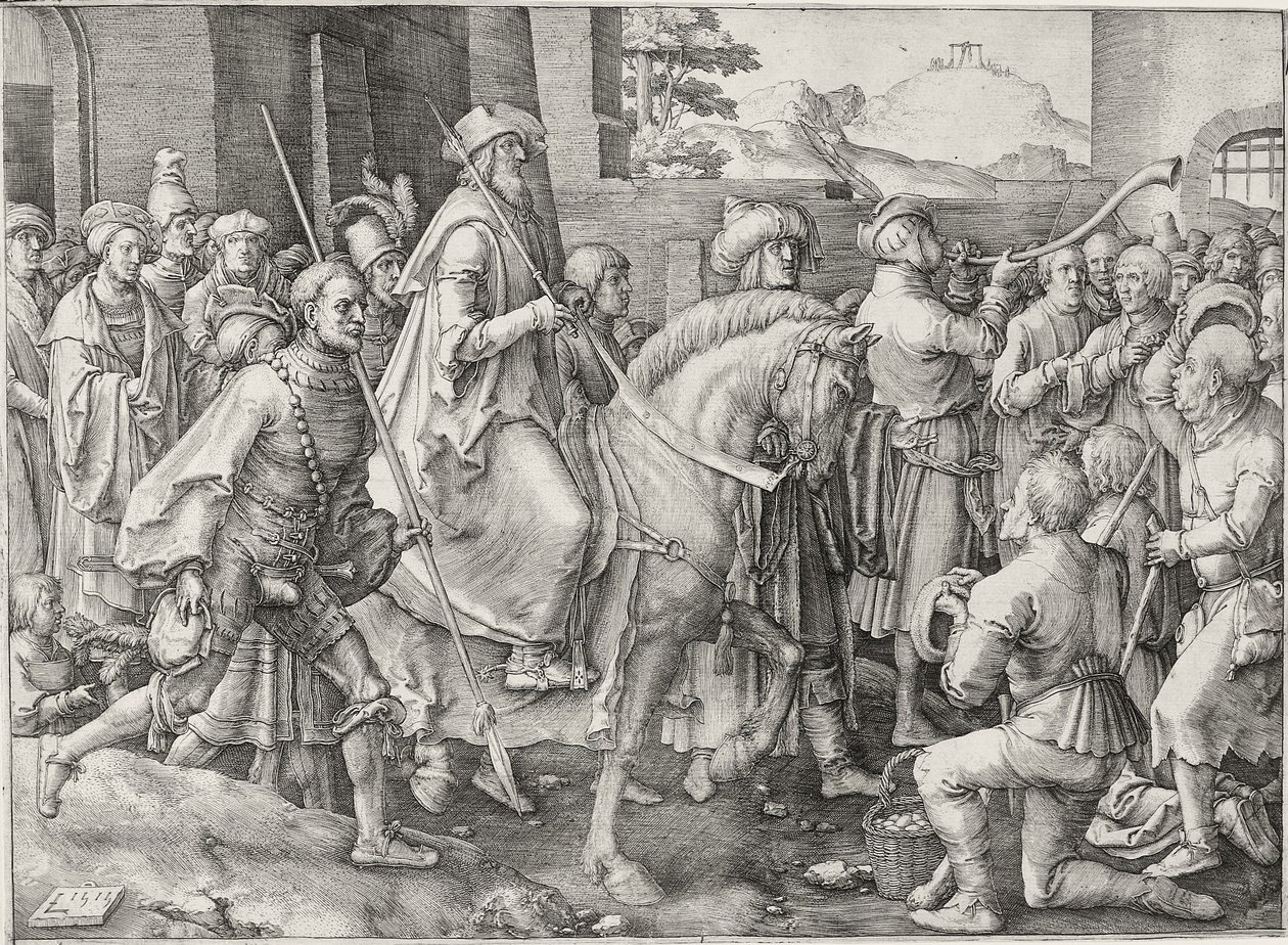 Mordokajs triumf, 1515 af Lucas van Leyden