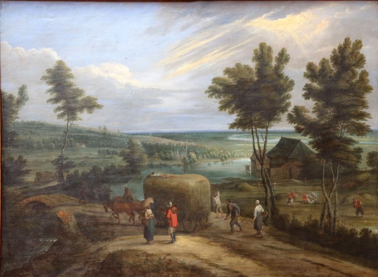 Sommerlandskab, høslæt af Lucas van Uden