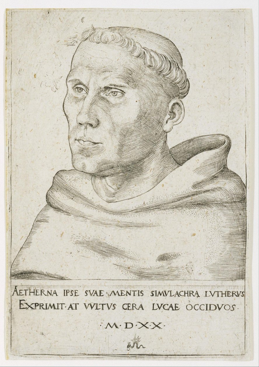 Martin Luther, buste i trekvartssyn af Lucas Cranach the Elder