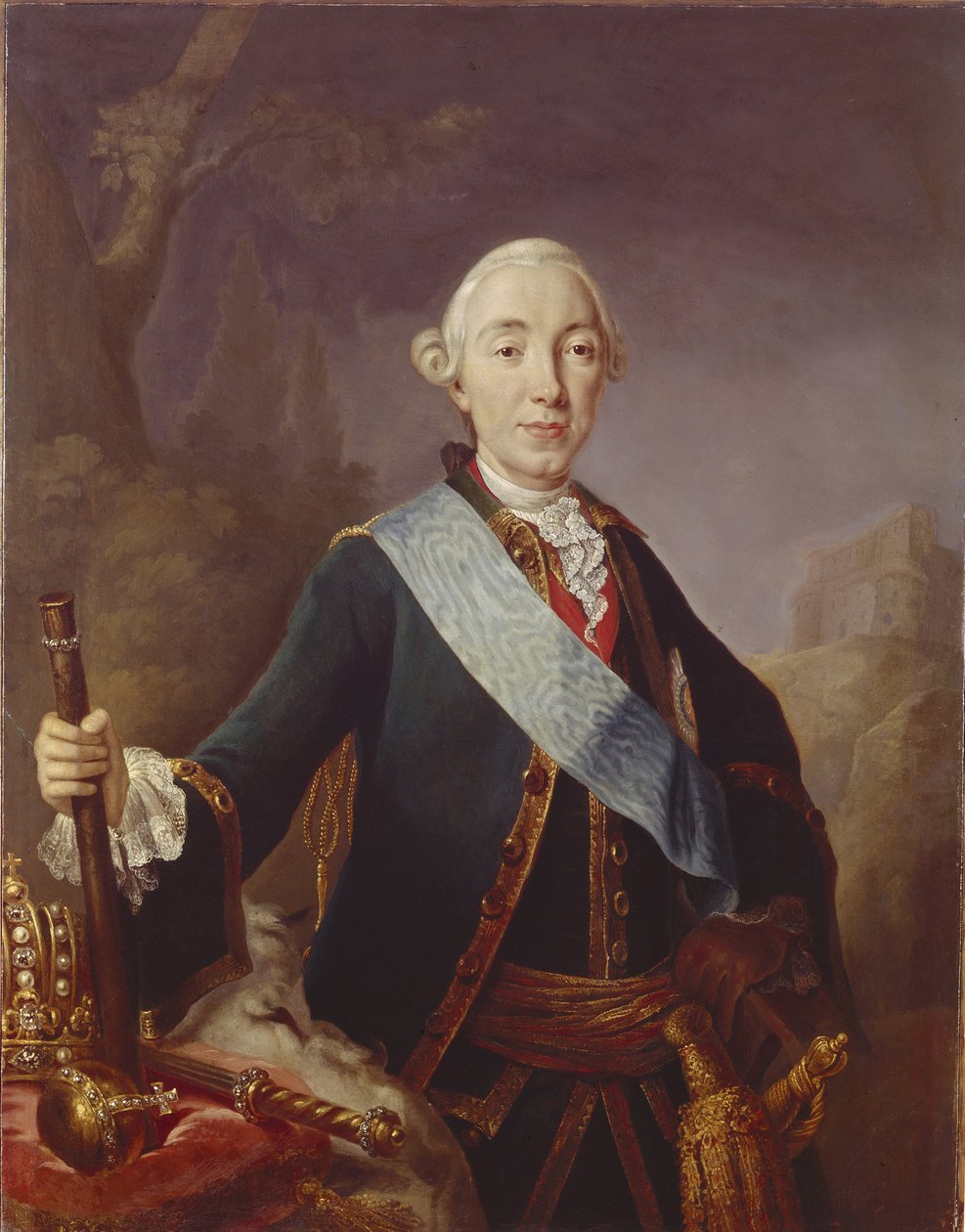 Portræt af zaren Peter III af Rusland 1728-1762, 1761 af Lucas Conrad Pfandzelt