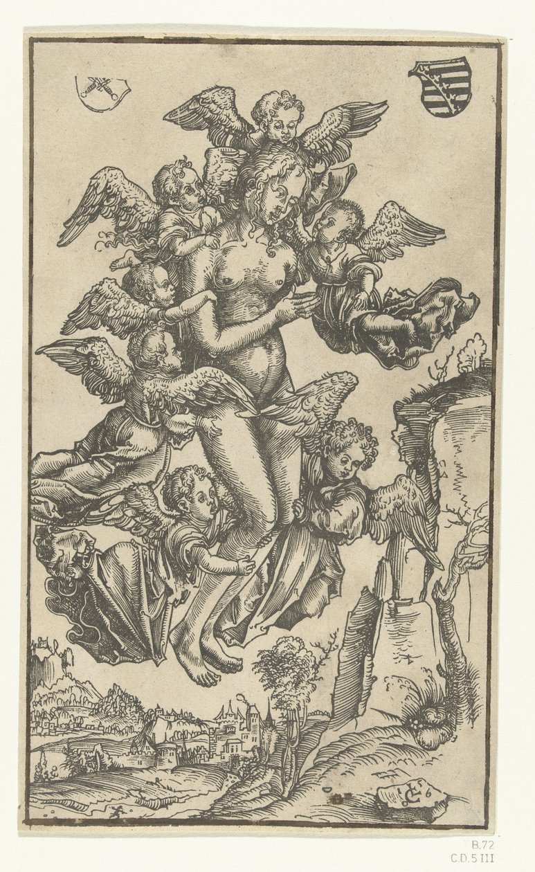 Maria Magdalenes himmelfart af Lucas Cranach