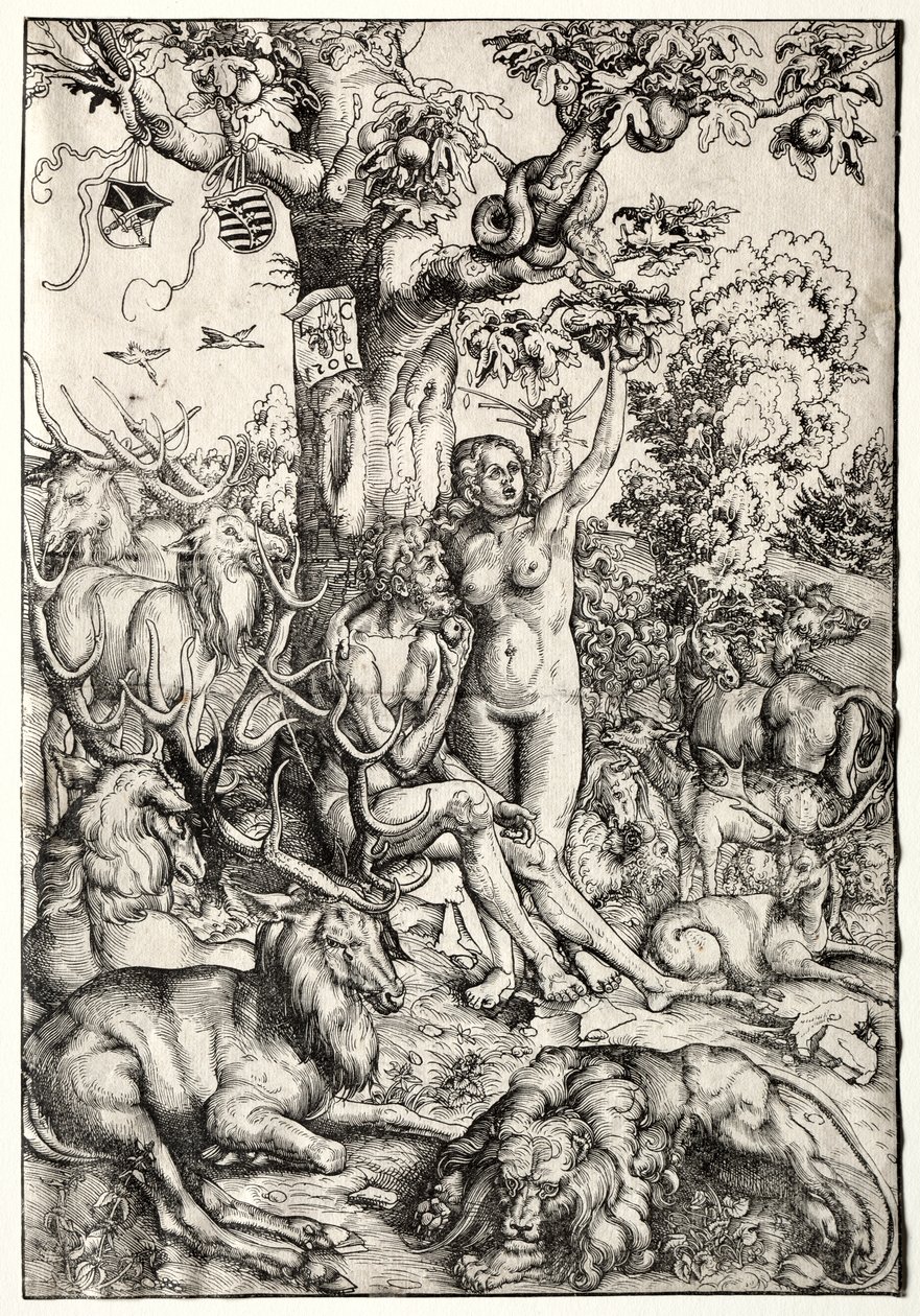 Adam og Eva i paradis af Lucas Cranach