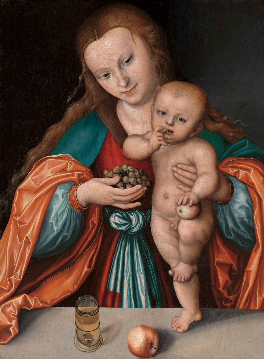 Madonna og barn, ca. 1535 af Lucas Cranach the Elder