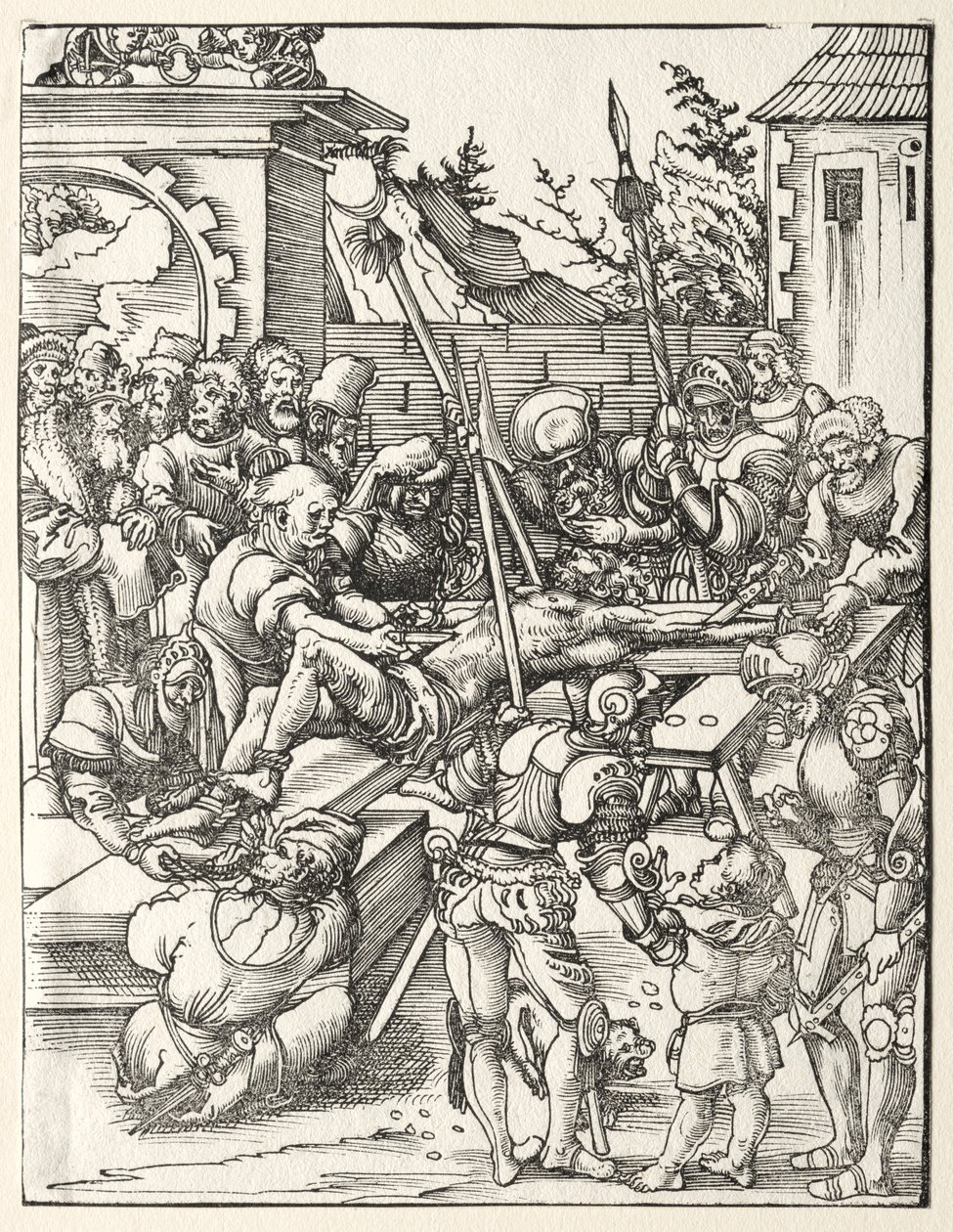 St. Bartholomews martyrium af Lucas Cranach