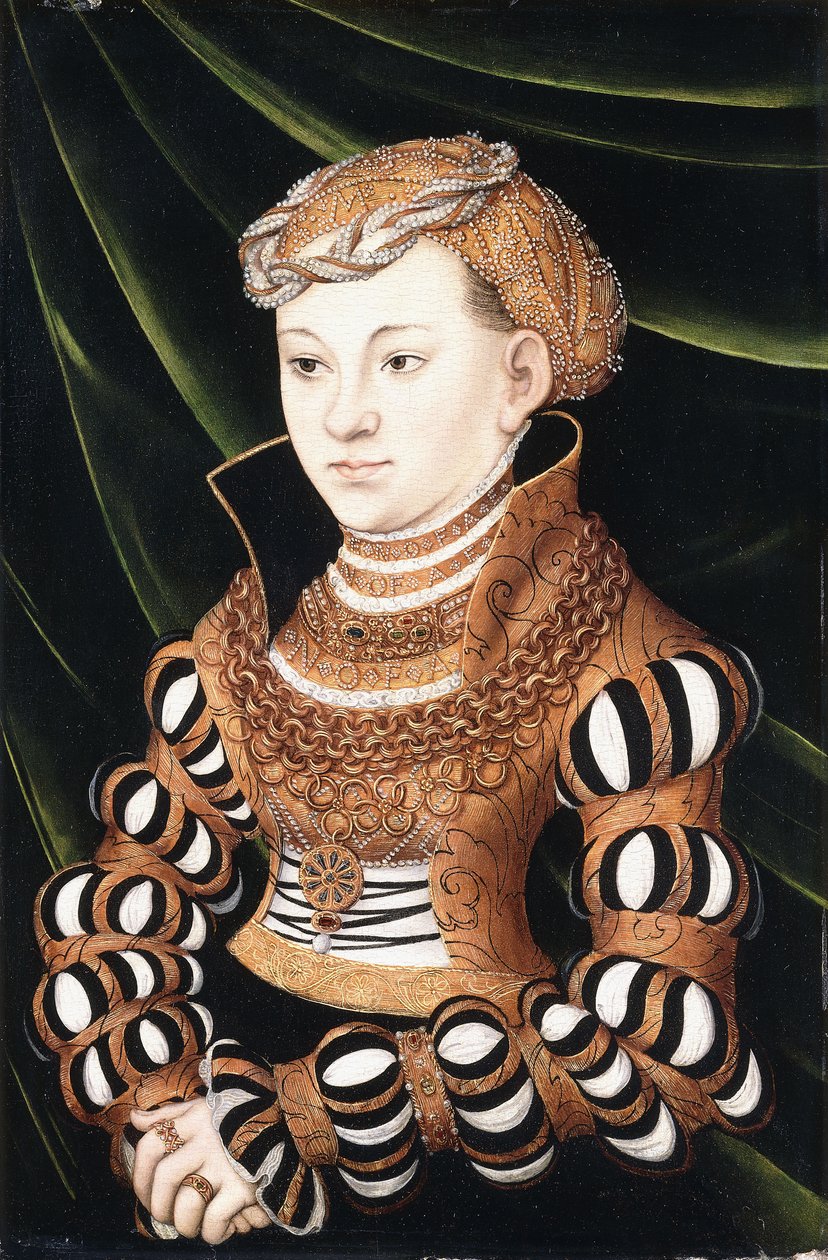 Portræt af prinsesse Margaret af Sachsen af Lucas Cranach