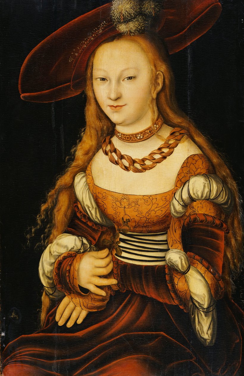 Portræt af en ung dame, ca. 1350 af Lucas Cranach