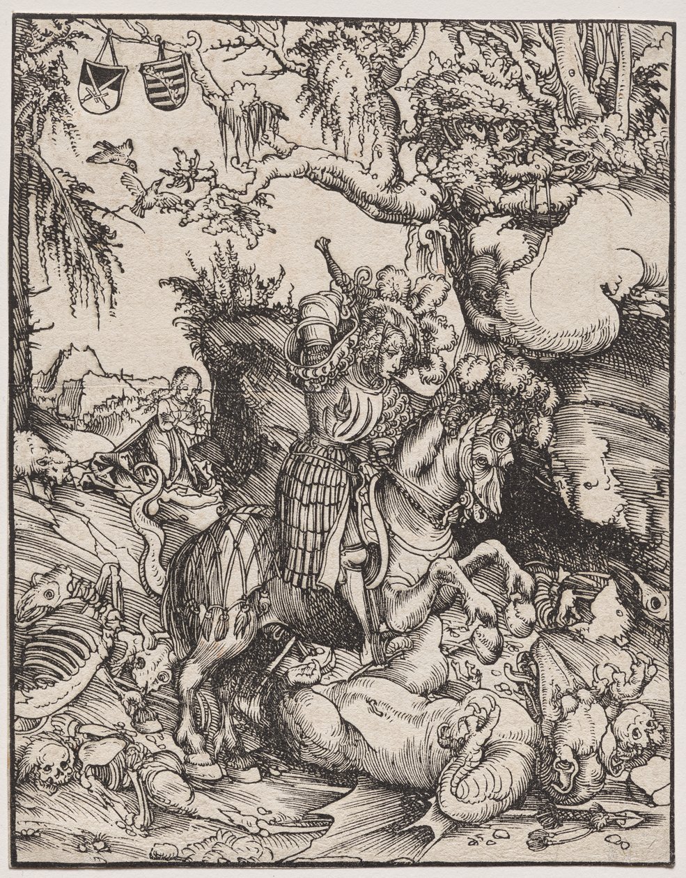 Sankt Georg dræber dragen af Lucas Cranach