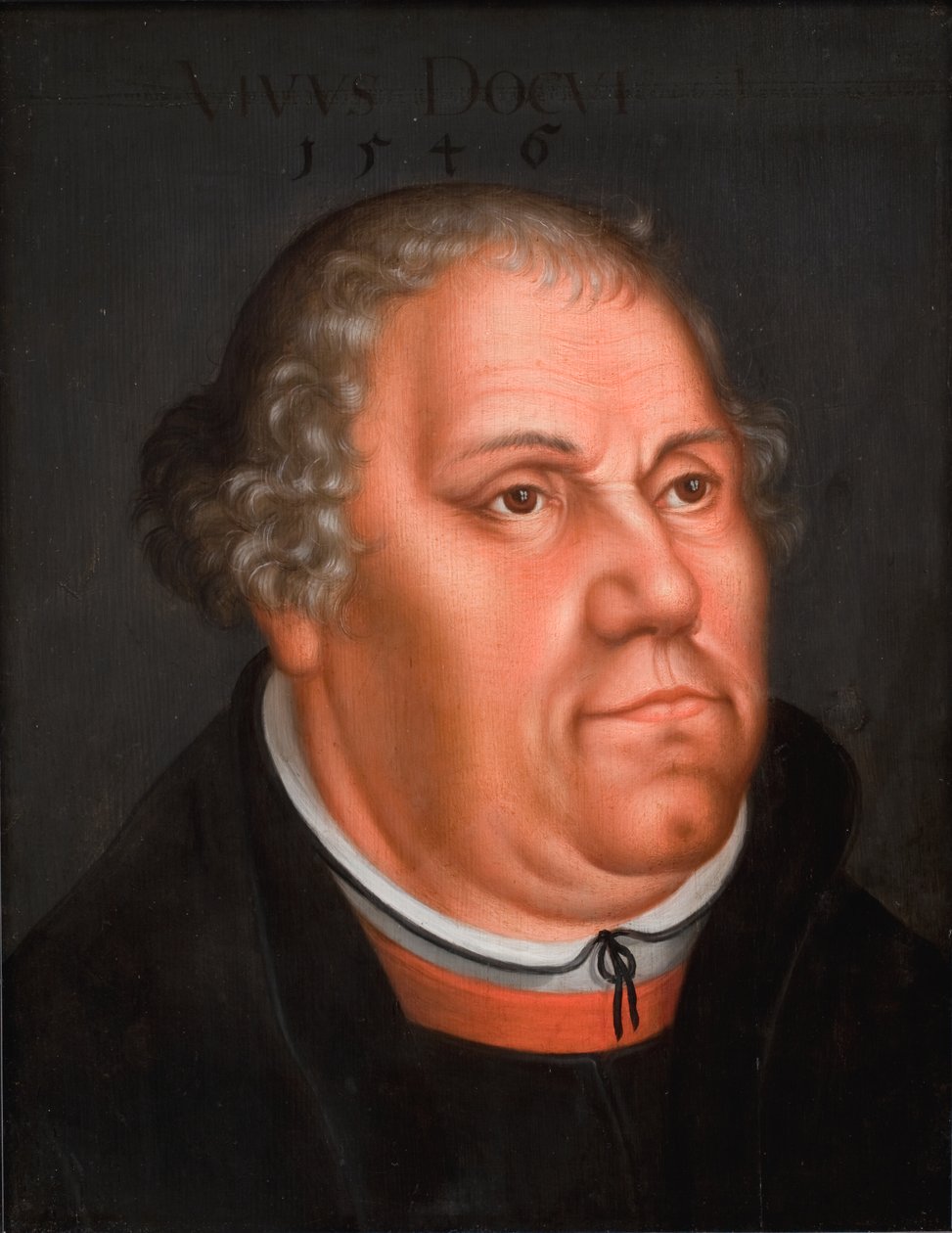 Portræt af Martin Luther (1483-1546) af Lucas Cranach d.Y.