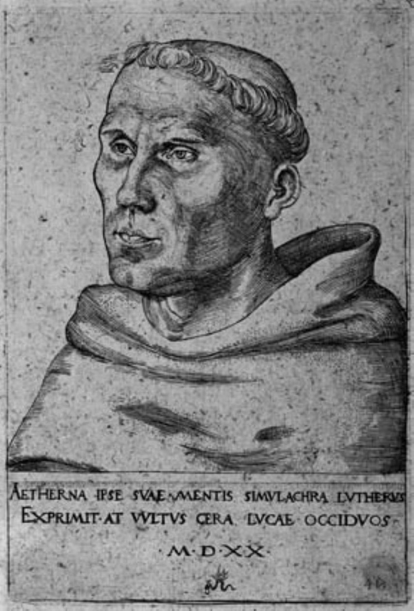 Martin Luther som augustinermunk af Lucas Cranach d.Æ.
