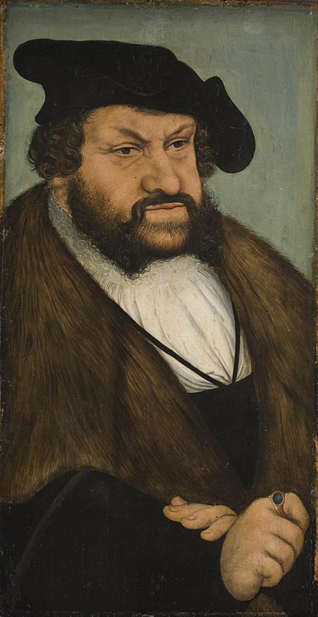 Portræt af kurfyrsten Johannes den Standhaftige af Sachsen (1468-1532) af Lucas Cranach d.Æ.