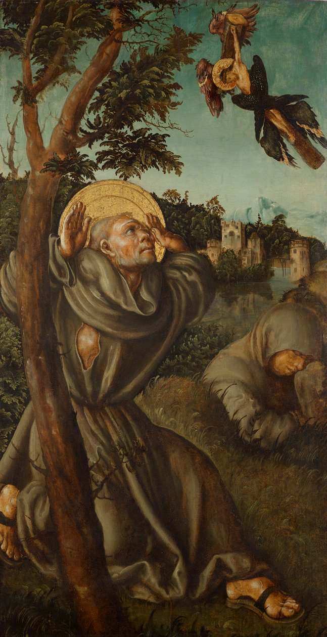 Stigmatisering af hl. Franziskus af Lucas Cranach d. Ä.