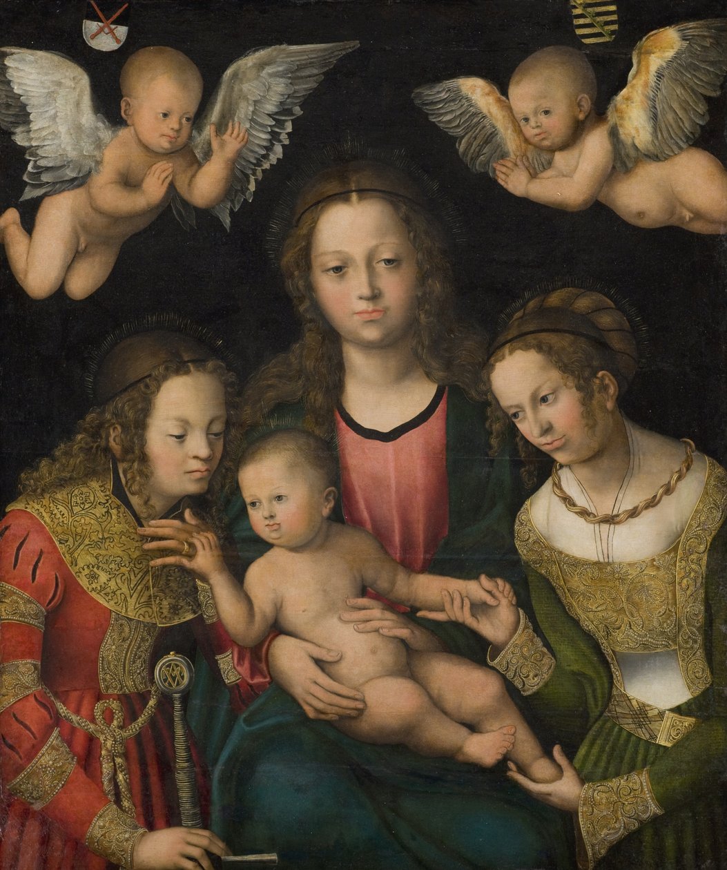 Jomfru og barn med de hellige Catherine og Barbara af Lucas Cranach d.Æ.