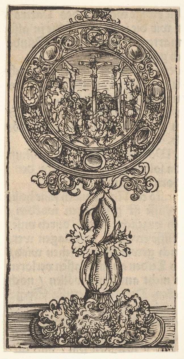 En sølvforgyldt Pacifical med en korsfæstelse, fra den store serie af Wittenberg-relikvier, 1509. af Lucas Cranach the Elder