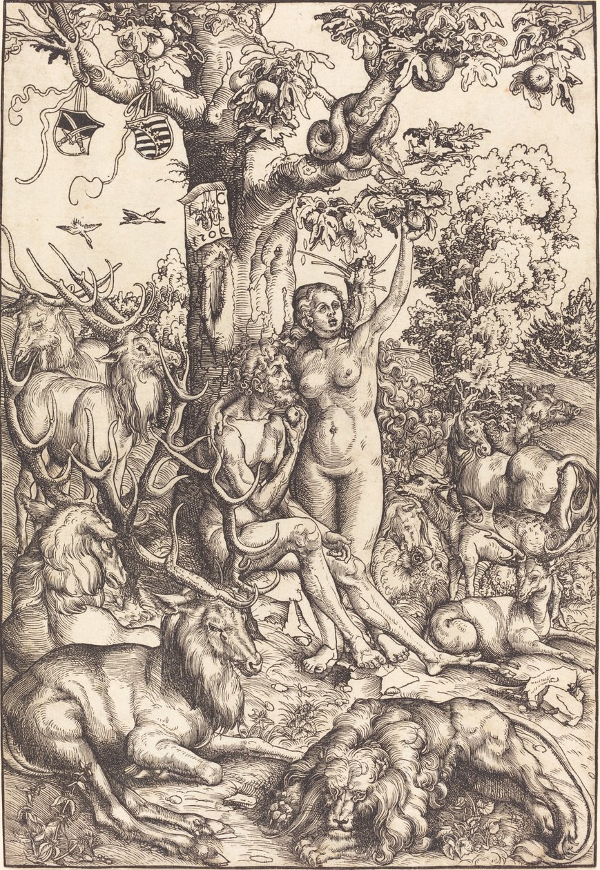 Adam og Eva i paradis af Lucas Cranach the Elder