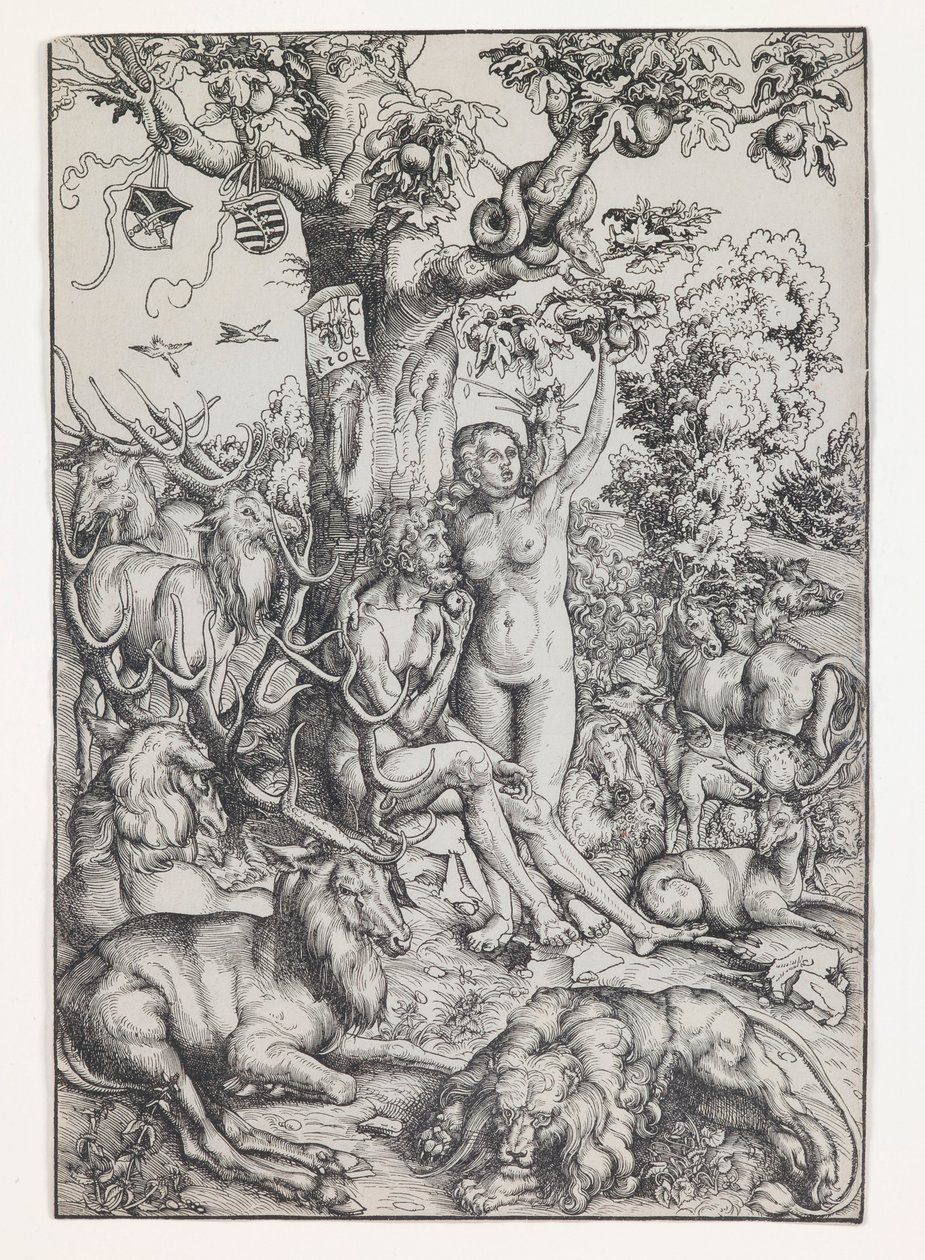 Adam og Eva i paradis af Lucas Cranach the Elder